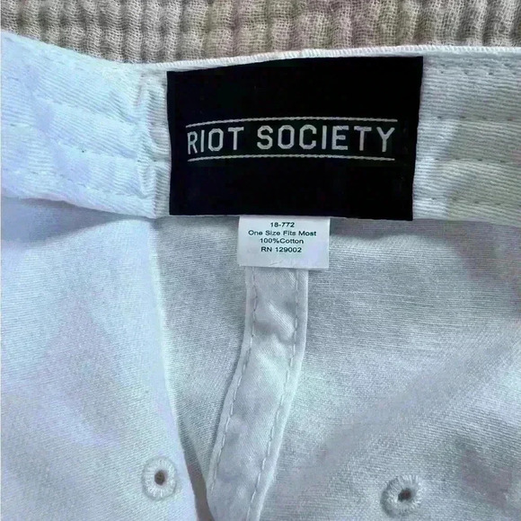 Riot Society Lightweight Cotton Dad Hat | White | NASA Astronaut Embroidered - Picture 4 of 5